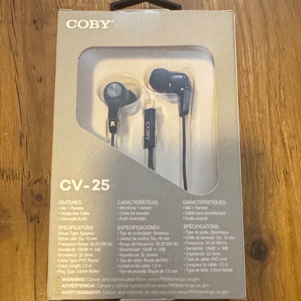 Coby CV-25 Black In-Ear Headphones